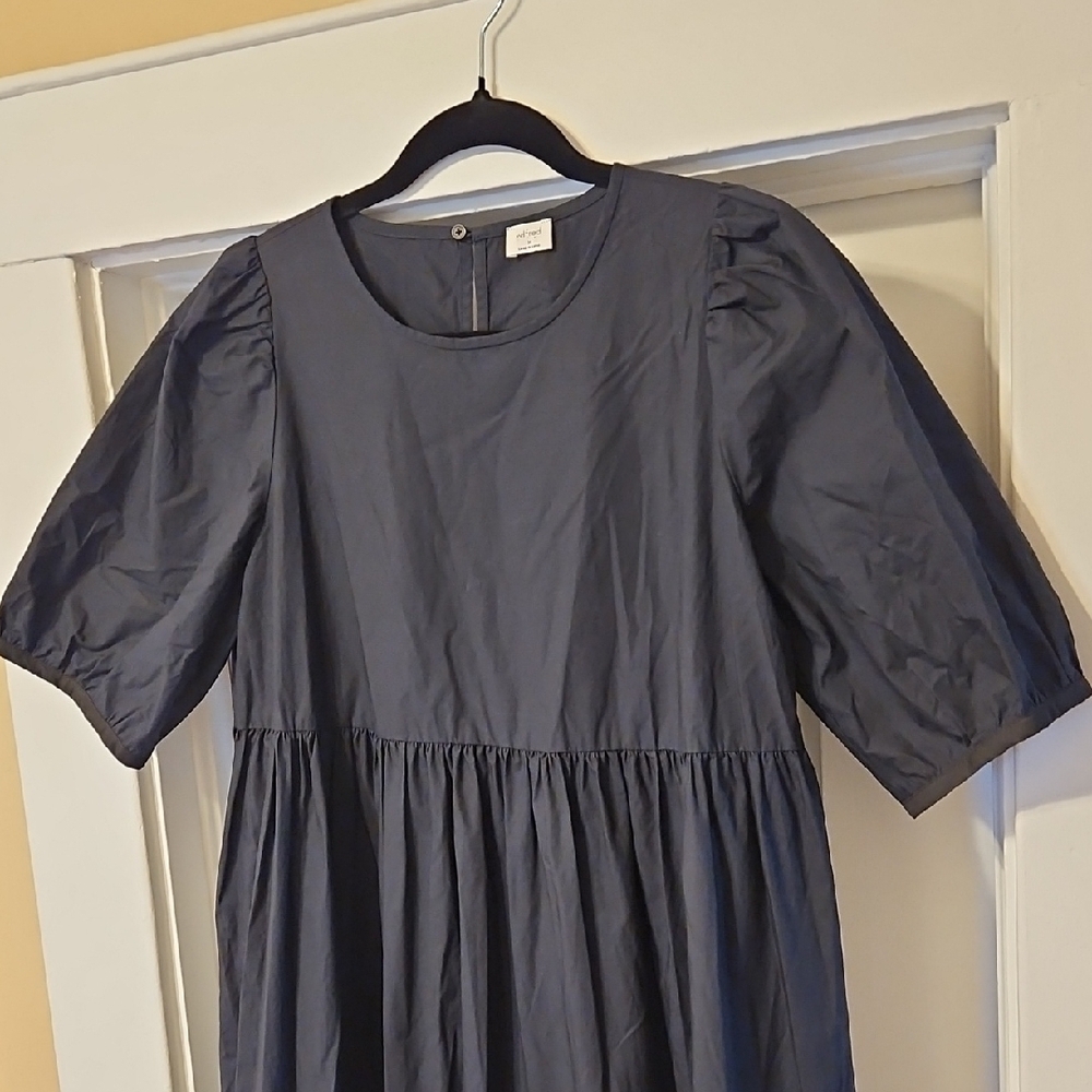 Aritzia Wilfred Black Midi Maxi Dress With Puff Sleeves - Picture 2 of 6